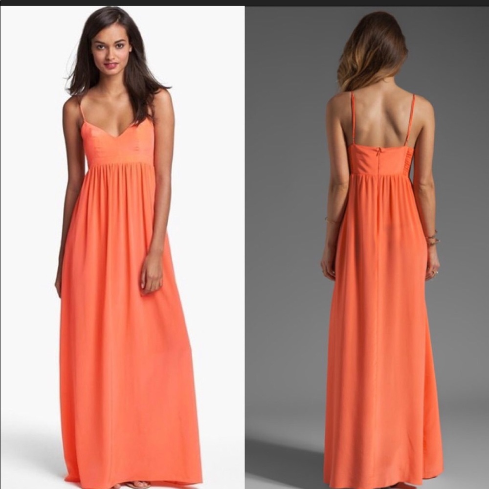 Silk Gown in Coral !!